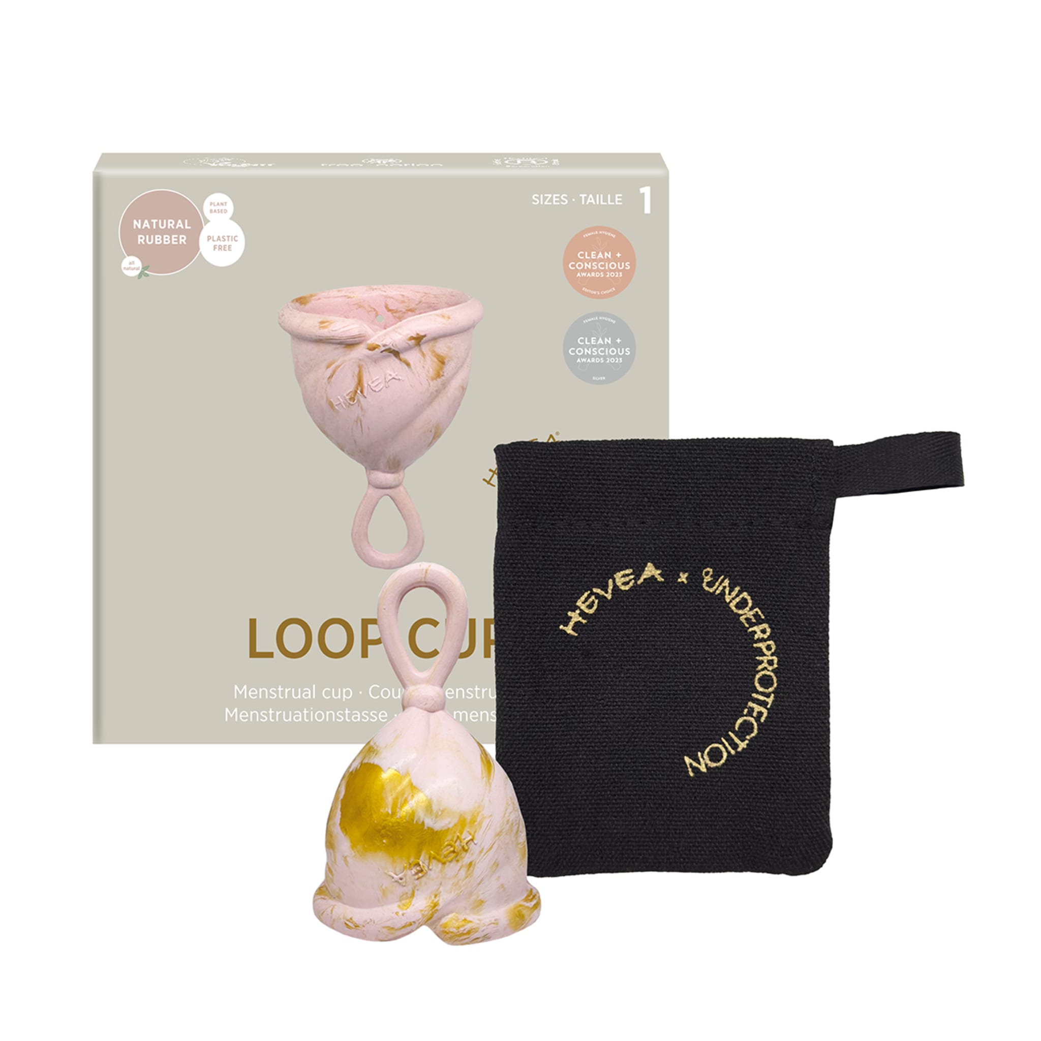 Loop cup - Menstrual cup in 100% Natural rubber from HEVEA –